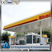 Steel roof space frame petrol station construction thumbnail image