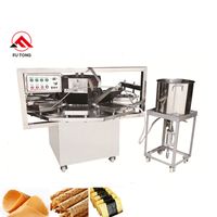 Commercial Ice Cream Sugar Cone Making Machine Crispy Egg Roll Maker Italy Pizzelle Cookie Machine thumbnail image