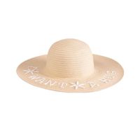 embroidered paper braid floppy hat thumbnail image