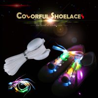 Novelty Color LED Flash Light Shoelaces Shiny Sports Shoes Woven Laces Disco Party Boys Girls thumbnail image