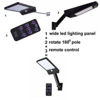 Newest 500 LM 48LED Solar Power Street Light PIR Motion Sensor wall Lamp Outdoo remote control rotat thumbnail image