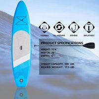 CISIMOVE Inflatable Stand Up Paddle Board (6 inches Thick) with Durable SUP Accessories thumbnail image