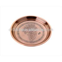 Stainless Steel Round Serving Tray Thai Dish with Patten Stamp thumbnail image