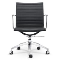 Modern Classic Mid-back Office Chair Leather thumbnail image