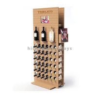Custom Floor Wooden 39 Bottles Wine Racks Commercial Display Stand thumbnail image