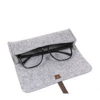 Portable Soft Felt Glasses Case Men Women Sunglasses Eyeglasses bag Pouch with customized Logo thumbnail image