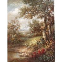 Landscape Oil Painitng on Canvas 100% Hand-made LD033 thumbnail image