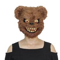 X-MERRY TOY Scary Killer Teddy Bear Mask Adult Evil Psycho Halloween Costume Fancy Dress Plastic Ma thumbnail image