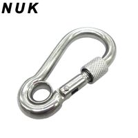 Stainless Steel Spring Snap Hook Carabiner with Eye and Screw Quick Link Lock Carabiner thumbnail image