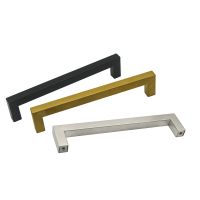 Modern Square Stainless Steel Handles Cabinet Kitchen Closet Handles thumbnail image