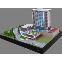 1:100 Architectural Scale Model Making,Plastic Miniature Model of Mix-used Building. thumbnail image