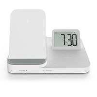 Three in One Wireless Charging Alarm Clock, Phone Power Bank and Iphonee Earphone Charger thumbnail image