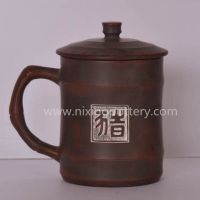 Pig Hand Engraving Tea Mug Nixing Purple Clay Tea Cup Ceramic Tea Cups thumbnail image