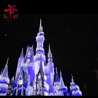 Christmas castle shape led 3d motif lights thumbnail image