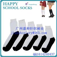 Custom school socks white black cotton sock thumbnail image