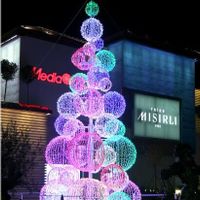 outdoor decoration light led 3d motif christmas ball tree thumbnail image