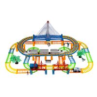 plastic cartoon slot car toy railway set toy thumbnail image