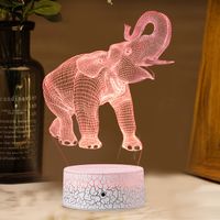 Amazing Customized Color Changing Lucky Unicorn Design lamp 3D Visual LED Night Light thumbnail image