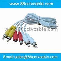 CCTV Siamese Cable, Plug-N-Play Power, Video, and Audio with BNC, RCA and Power Connectors thumbnail image