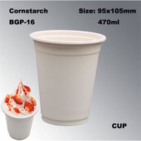 Big Biodegradable Disposable Compostable Cup for Cold Drinks 16oz thumbnail image