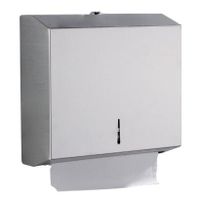 Stainless Steel Wall Mount Lockable Folded Paper Dispenser in Hand Cleaning thumbnail image