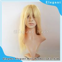 high quality brazilian virgin Hair blonde Full Lace Wig thumbnail image