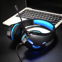 J10 Noise Cancelling wired game headset LED Light audifonos gamer gaming headphones with microphone thumbnail image
