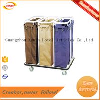 practical durable stainless steel launtry trolley launtry cart cleaning cart Kunda C-053 thumbnail image
