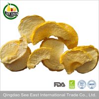 Low fat healthy snacks OEM Welcome Freeze Dried Peach Chips 5-7mm thumbnail image