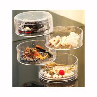 Stackable Clear Plastic Hair Accessory Containers Jewelry Storage Organizer with Lids thumbnail image