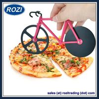 Bicycle Pizza Cutter Wheels Kitchen Dinning Stainless Steel Wheels Cutter Tool thumbnail image