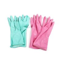 Dip Flock Yellow kitchen household rubber gloves,Latex Housheold Gloves thumbnail image