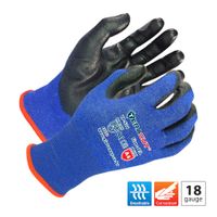 18 gauge Blue TERACUT® liner black Premium PU palm coated gloves (Working Protection Glove TP-521) thumbnail image