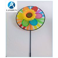 3D Pinwheels Windmill Wind Spinner for Kids/Decor Garden Lawn Yard, Random Color thumbnail image