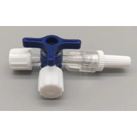 Medical Disposable Triple Ports Valve with Two Female Luer Lock,3 way stopcock,three way valve thumbnail image