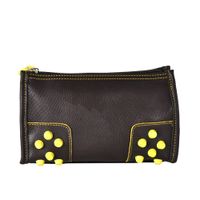 Best Goods grey PU make up bag ladies women eyelets cosmetic bag handbags totes clutches train case  thumbnail image