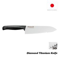 Diamond Titanium 3D Knife (Angled Handle for Sharpening) kitchen knives Made in Japan thumbnail image