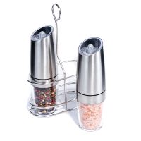 Royaltop Stainless Steel Automatic Spice Shaker gravity Battery operated Electric Salt Grinder and P thumbnail image