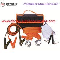 5pcs car emergency kits with jumper cables in carpet bag thumbnail image