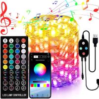 USB LED String Light Smart Bluetooth App Control String Lights Waterproof Outdoor Fairy Lights for C thumbnail image