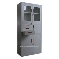 metal filing cabinet with2 glass door and 2 drawers china factory direct sell good quality thumbnail image