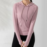 Women's sports hoodie slim tight elastic breathable yoga clothes thumbnail image