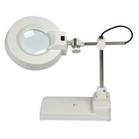Lighted white glass 10X desktop magnifying glass LED lifting magnifier thumbnail image