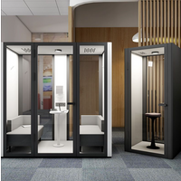 Soundproof Pods For Offices - L Size Acoustic Office Pods 4 Person Meeting Pod thumbnail image