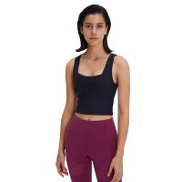 Reversible Crop Workout Tank Tops for Women Ribbed Athletic Sleeveless Shirt for Sport Yoga Running thumbnail image