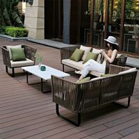 Outdoor rattan sofa waterproof sunscreen courtyard garden balcony leisure tea table rattan chair thumbnail image