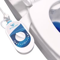 Self Cleaning Nozzle - Hot and Cold Fresh Water Spray Non-Electric Mechanical Bidet Toilet Attachmen thumbnail image