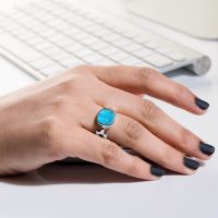 Buy Sterling Silver Turquoise Ring at Wholesale Prices from Rananjay Exports thumbnail image