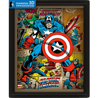 Retro Captain America Poster Movie Lenticular Poster Printing 3D Effect Printing thumbnail image