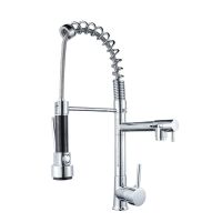 Hot and cold mixed water multifunctional spring pull kitchen faucet thumbnail image